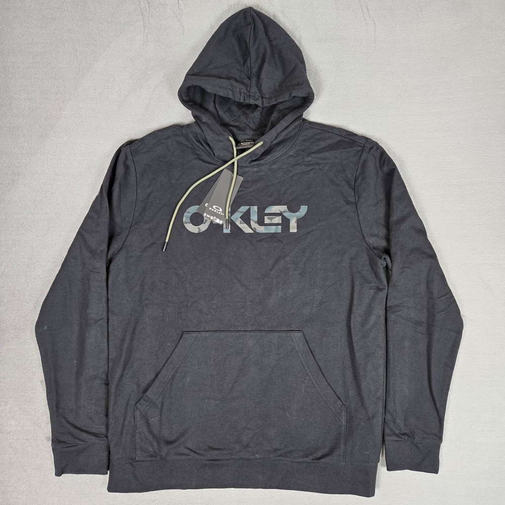 Oakley B1B PO Hoodie 2.0 Mens XL Black Camo Logo Fleece Pullover FOA402599 NWT